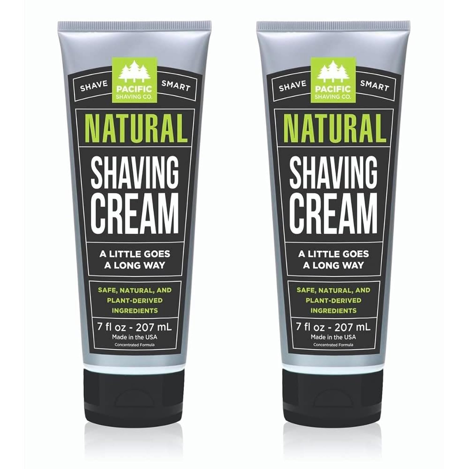 Pacific Shaving Company Natural Men's Shaving Cream, 7 Oz (2 Pack)