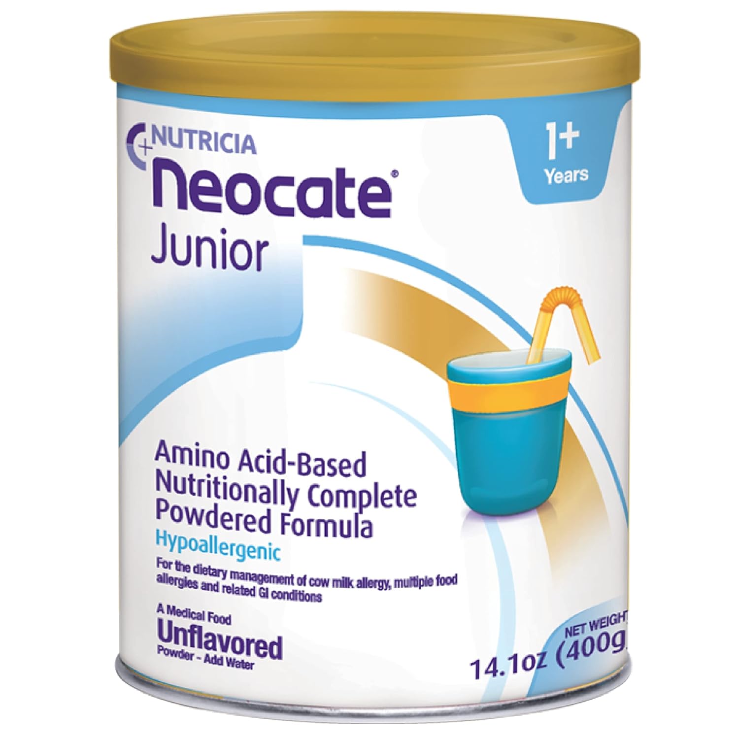 Neocate Junior, Unflavored, 14.1 Oz / 400 G (1 Can), 14.1 Count