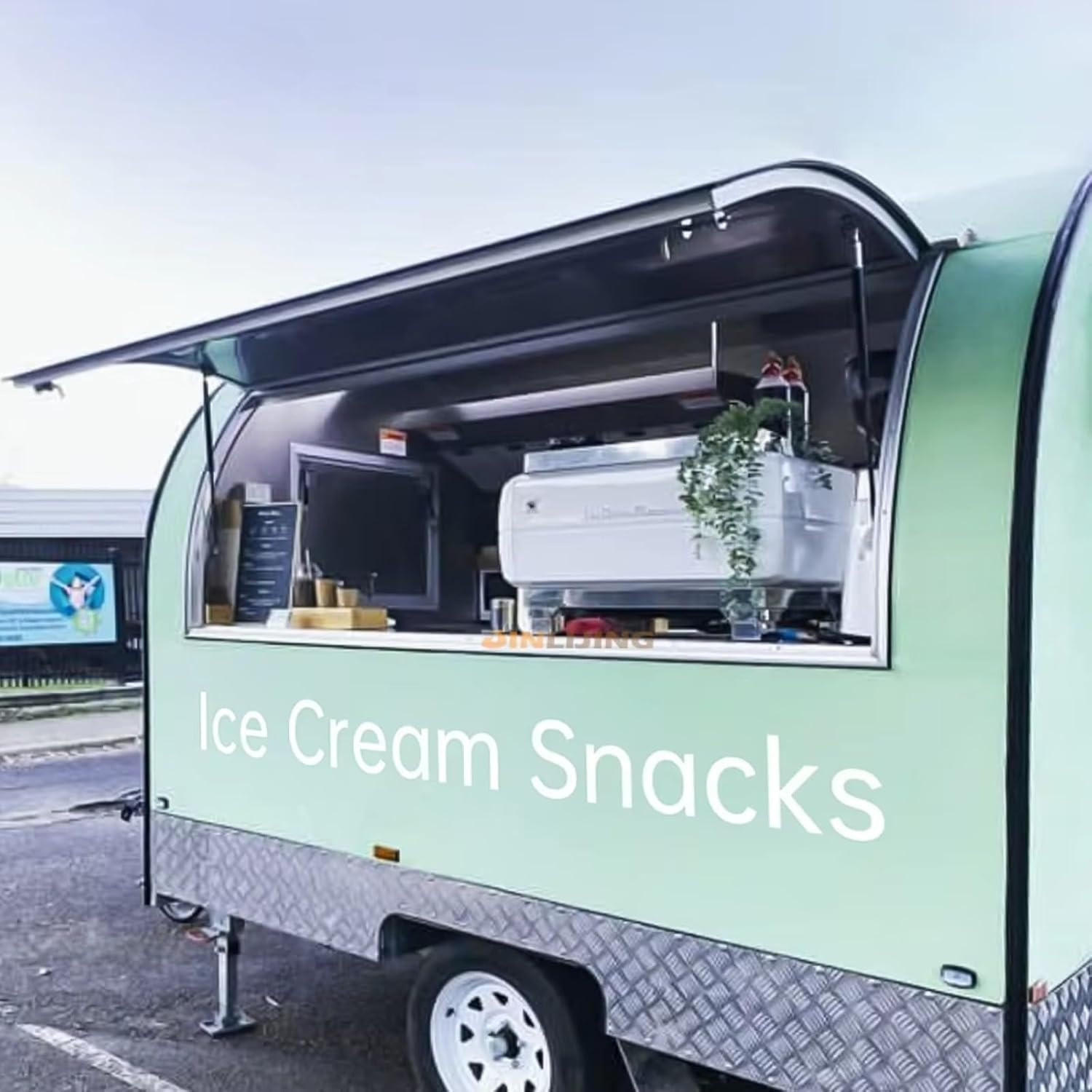 Food Truck Van Mobile Food Trailer Truck Concession Trailer Hot Dog Stand Cart for Sale Ice Cream Cart Catering Vendor