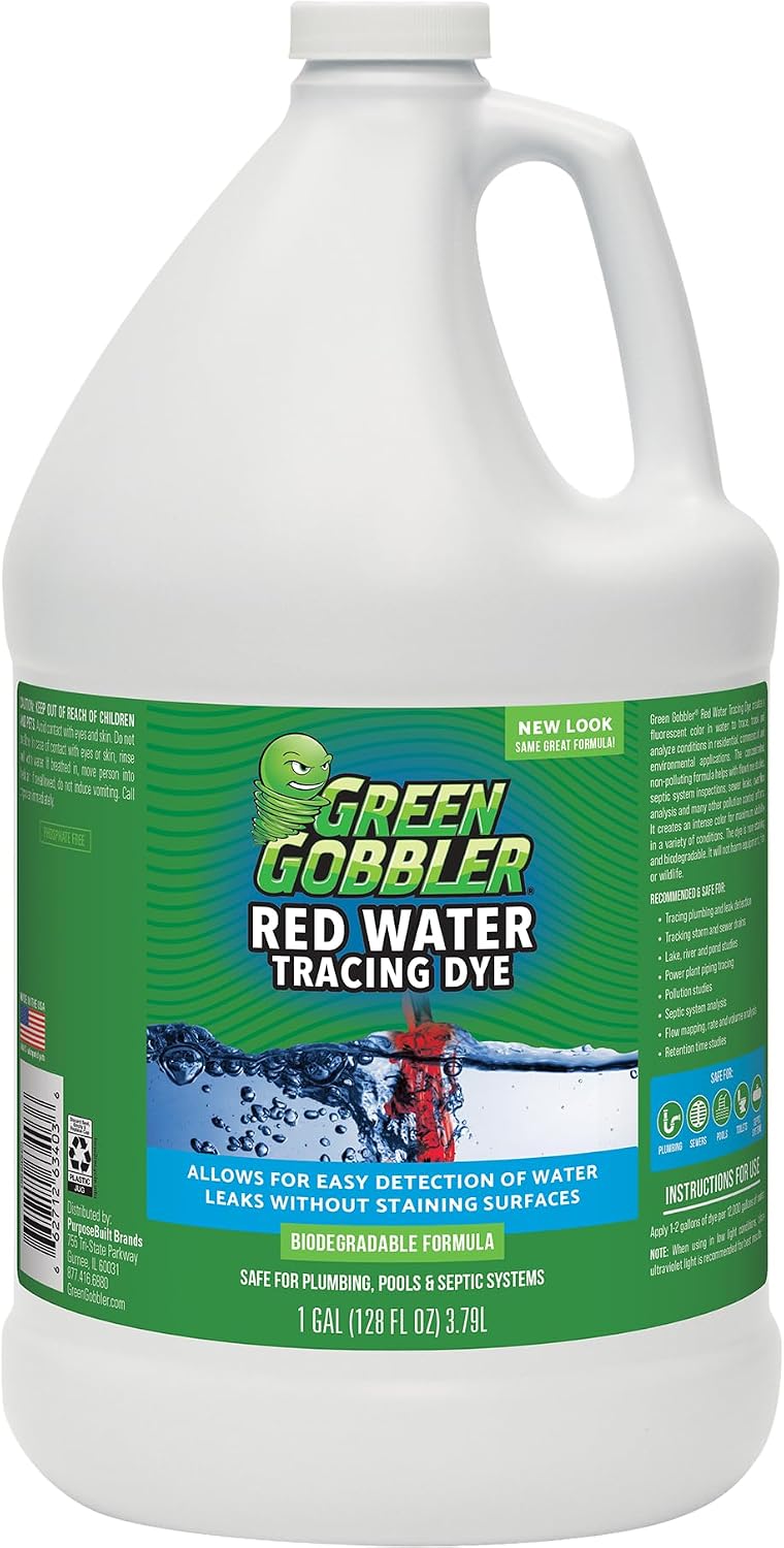 Green Gobbler Red Water Tracing & Leak Detection Flourescent Dye - 1 Gallon