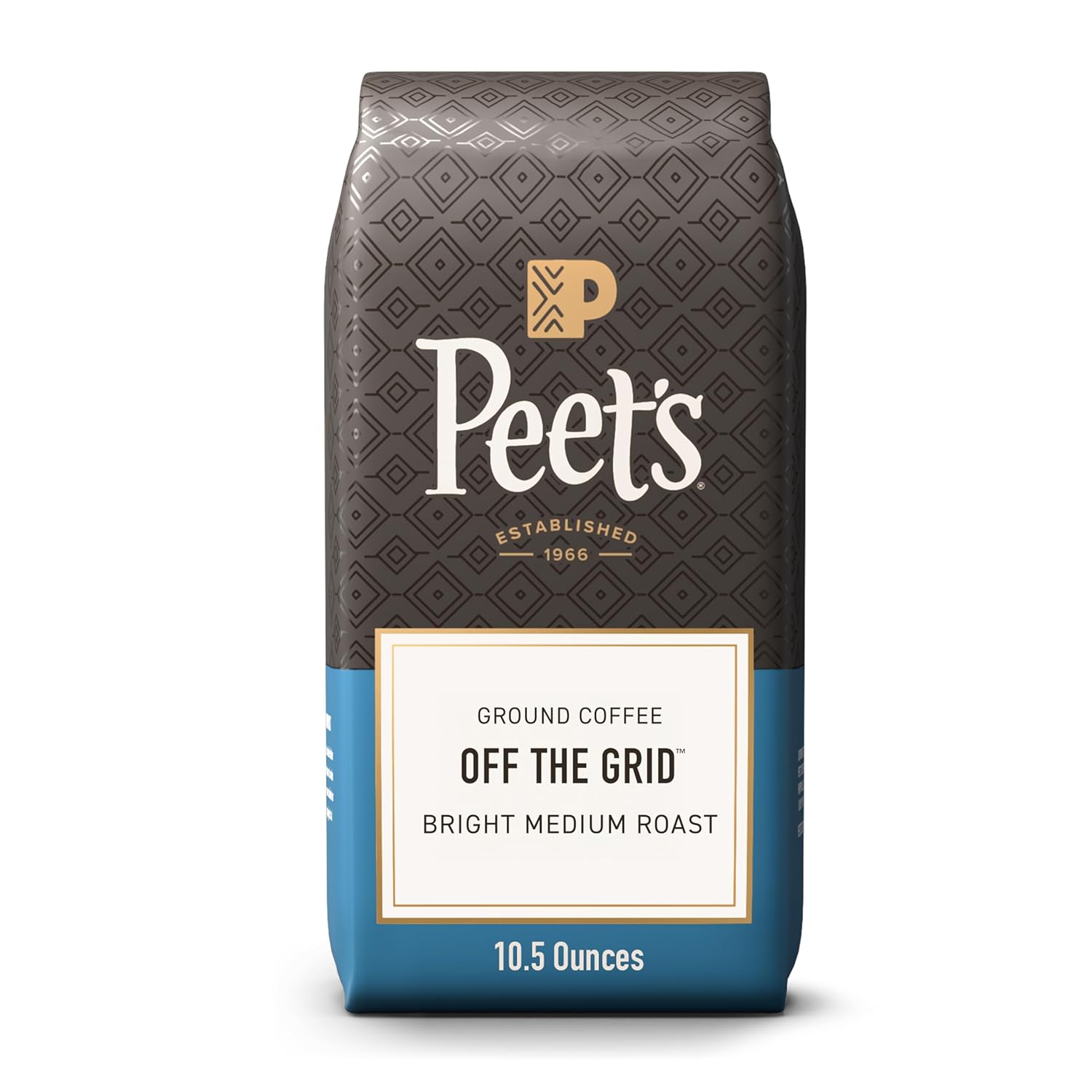 Peet's Coffee, Medium Roast Ground Coffee, 100% Arabica Coffee - Off the Grid Blend 10.5 Ounce Bag