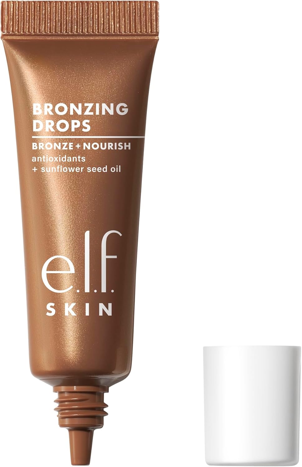 e.l.f. SKIN Bronzing Drops Mini, Liquid Bronzer For Face & Skin, Creates A Sun-Kissed Glow, Infused With Vitamin E, Vegan & Cruelty-Free, Pure Gold