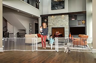 Regalo 192-Inch Double Door Super Wide Adjustable Baby Gate and Play Yard, 4-In-1, Bonus Kit
