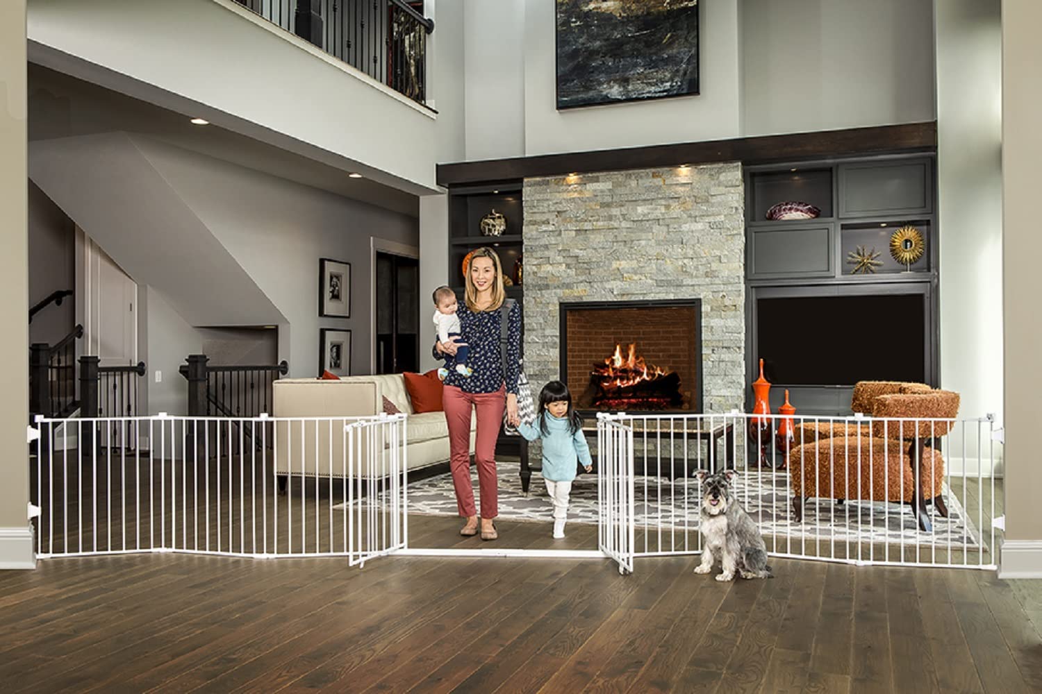 Regalo 192-Inch Double Door Super Wide Adjustable Baby Gate and Play Yard, 4-In-1, Bonus Kit