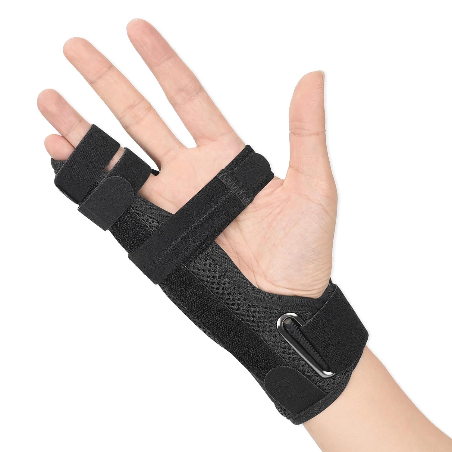 Pinky Finger Splint, 4th or 5th Fingers Splint for Boxer’s Fracture, Arthritis, Tendonitis, Metacarpal Support Hand Brace Fits Left or Right Hand, M