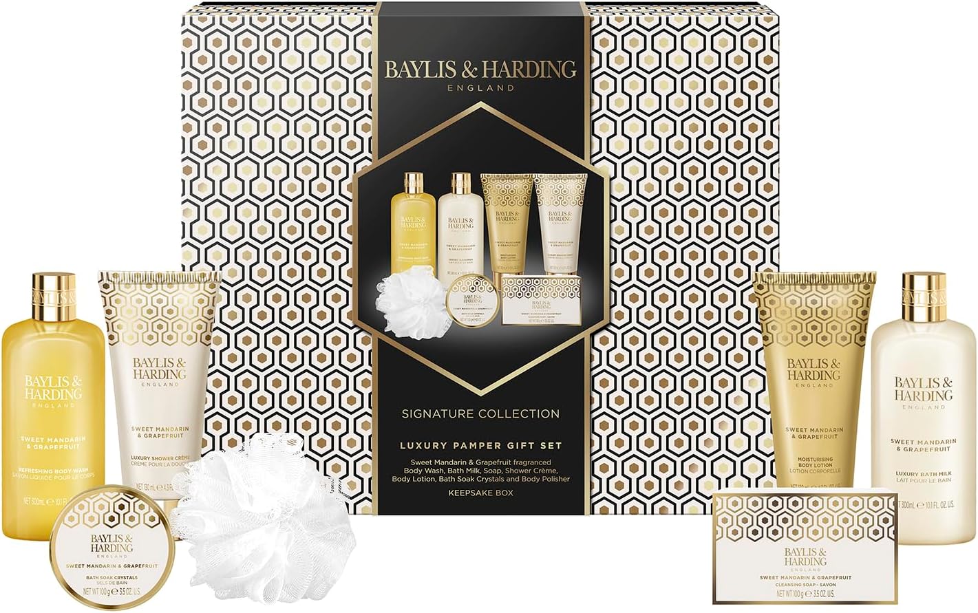 Baylis & Harding Sweet Mandarin & Grapefruit Luxury Pamper Gift Set (Pack of 1) - Vegan Friendly