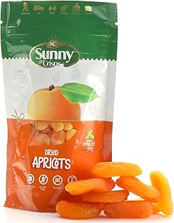 SUNNY CRISPS Dried Apricots 3.52 Oz - Dry Apricots No Sugar Added for Toddler Fruit Snacks - Turkish Apricots Dried Fruit - Consume Gluten Free & Chewable Dried Apricots Unsweetened for Healthy Sweets