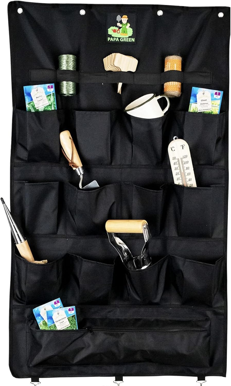 Papa Green® ORIGINAL Garden Tool Organiser. Waterproof Tool Bag In Strong 600d Oxford Material. Keep Tools In This Great Tool Bag. Shed Or Garage Storage