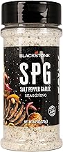Blackstone 4229 Salt Pepper Garlic (SPG) Seasoning Cooking Chicken, Beef, Fries, Steak, Poultry, Vegetables or Sprinkling On All Foods, All Purpose Grill Flavorful Mix, BBQ Rub, 6.2 Oz, Multicolored