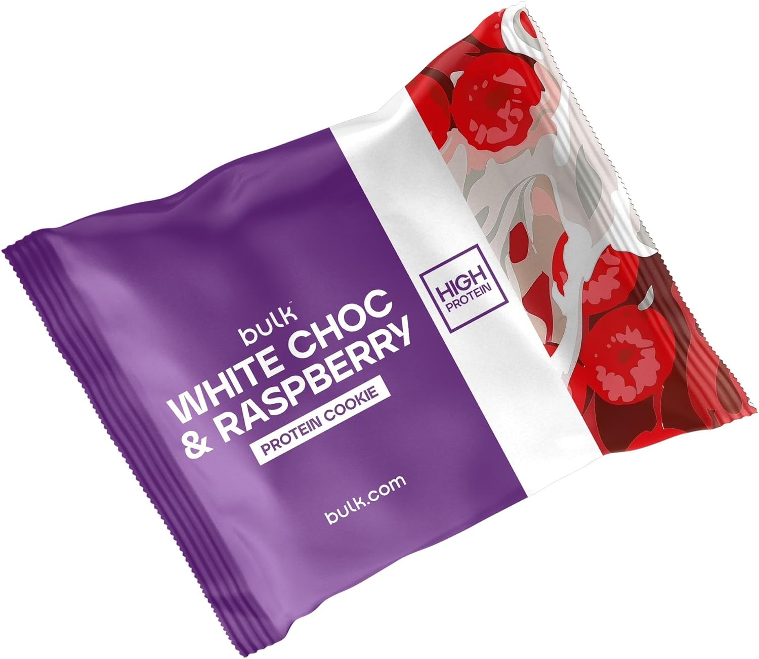 Bulk High Protein Cookie, White Chocolate and Raspberry, 75 g, Pack of 12