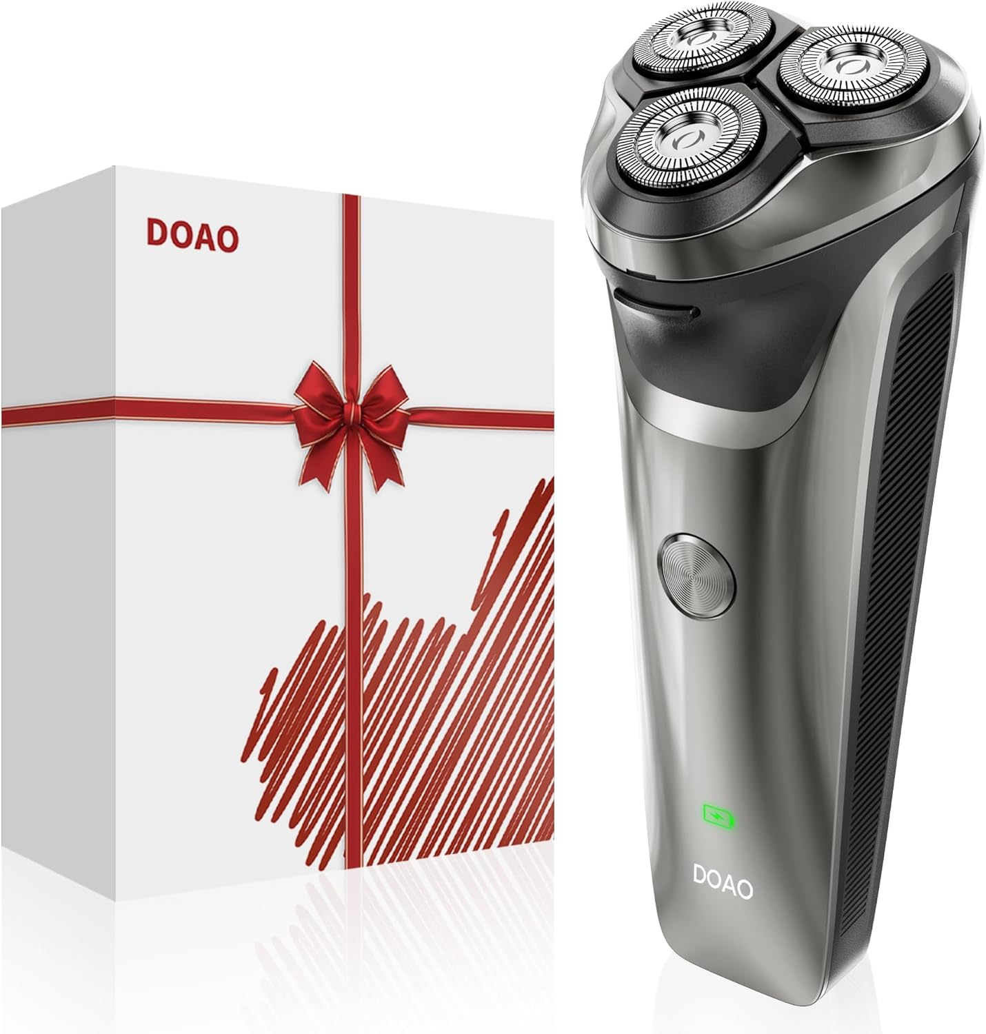 Electric Razor for Men, DOAO Electric Shavers for Men 2 in 1 Waterproof Cordless Rotary Beard Rechargeable Shaver for Face, Wet & Dry Use A3 Plus