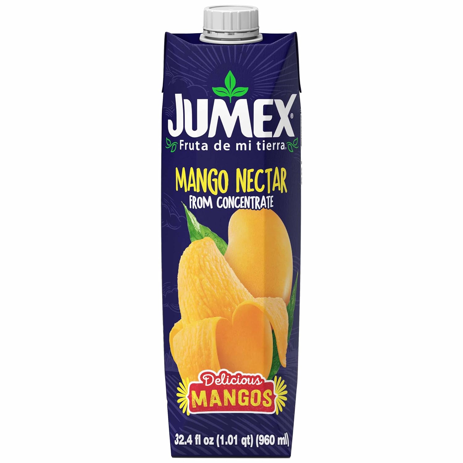 Jumex Mango Nectar - Mango Juice Nectar Made with Fresh Fruit Puree - Tropical Fruit Juice Concentrate for Smoothie Mix, Cocktail Mixers, Kids Drinks & Mexican Beverages - 32.4oz, 1 Pack Carton