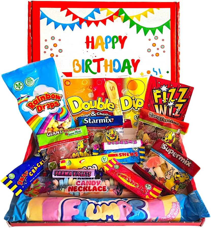 Blast From The Past | Bring Back Sweet Memories | Celebrate Birthdays The Retro Way: Indulge In Our 80's & 90's Sweet Hamper | Letterbox Gifts |