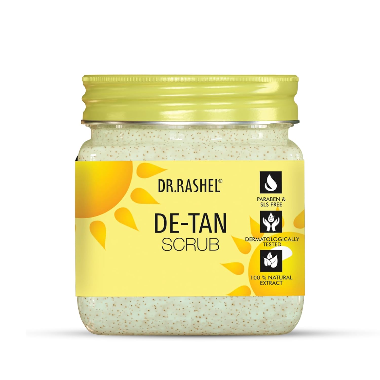 DR RASHEL De-Tan Face & Body Scrub 380ml – Exfoliating Cleanser with Natural Extracts for Tan Removal, Gentle Cleansing & Oil Control – Suitable for Most Skin Types 12.84 Fl Oz