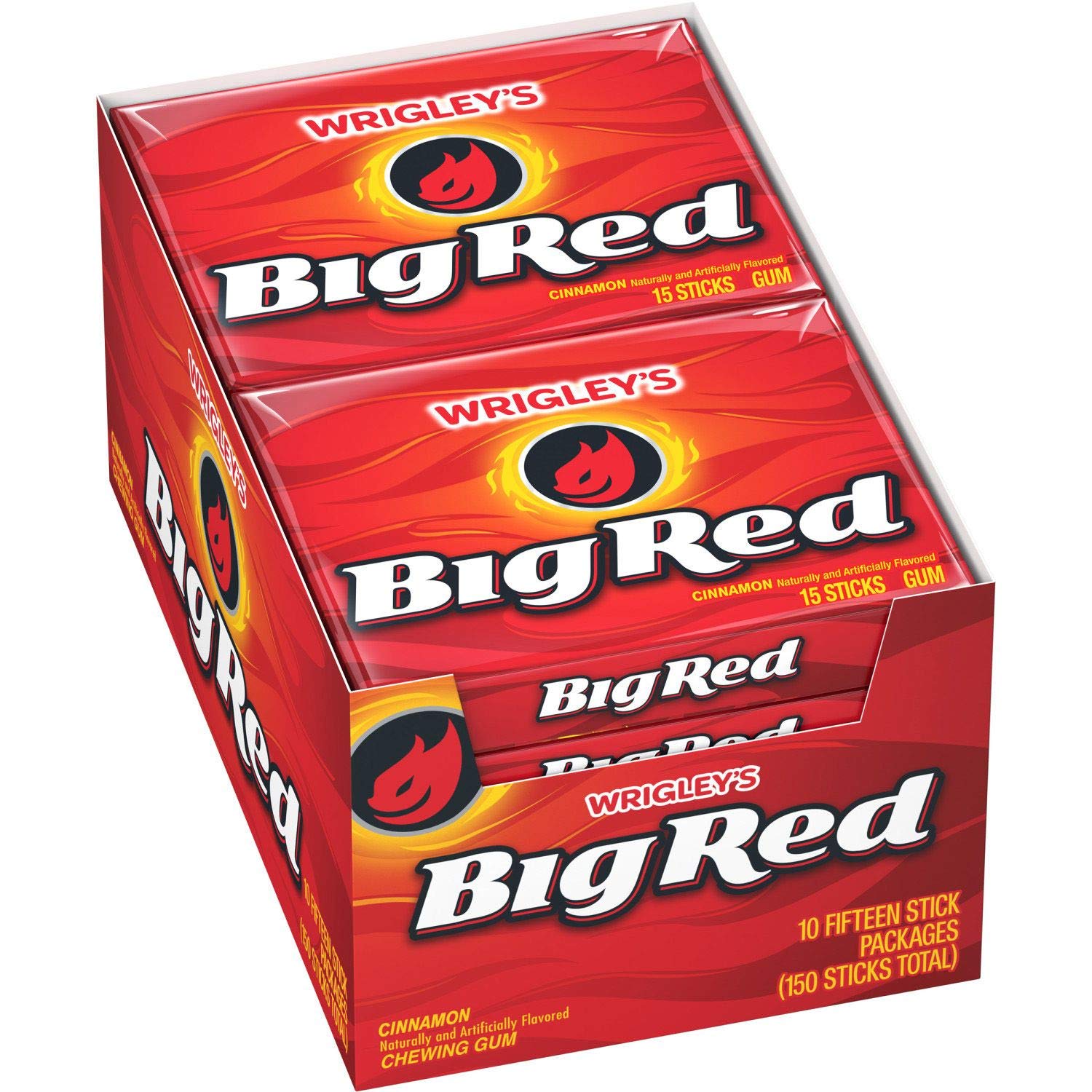 Wrigley's Slim Pack Big Red 10 - 15 Stick Packs 150 Pieces - USA