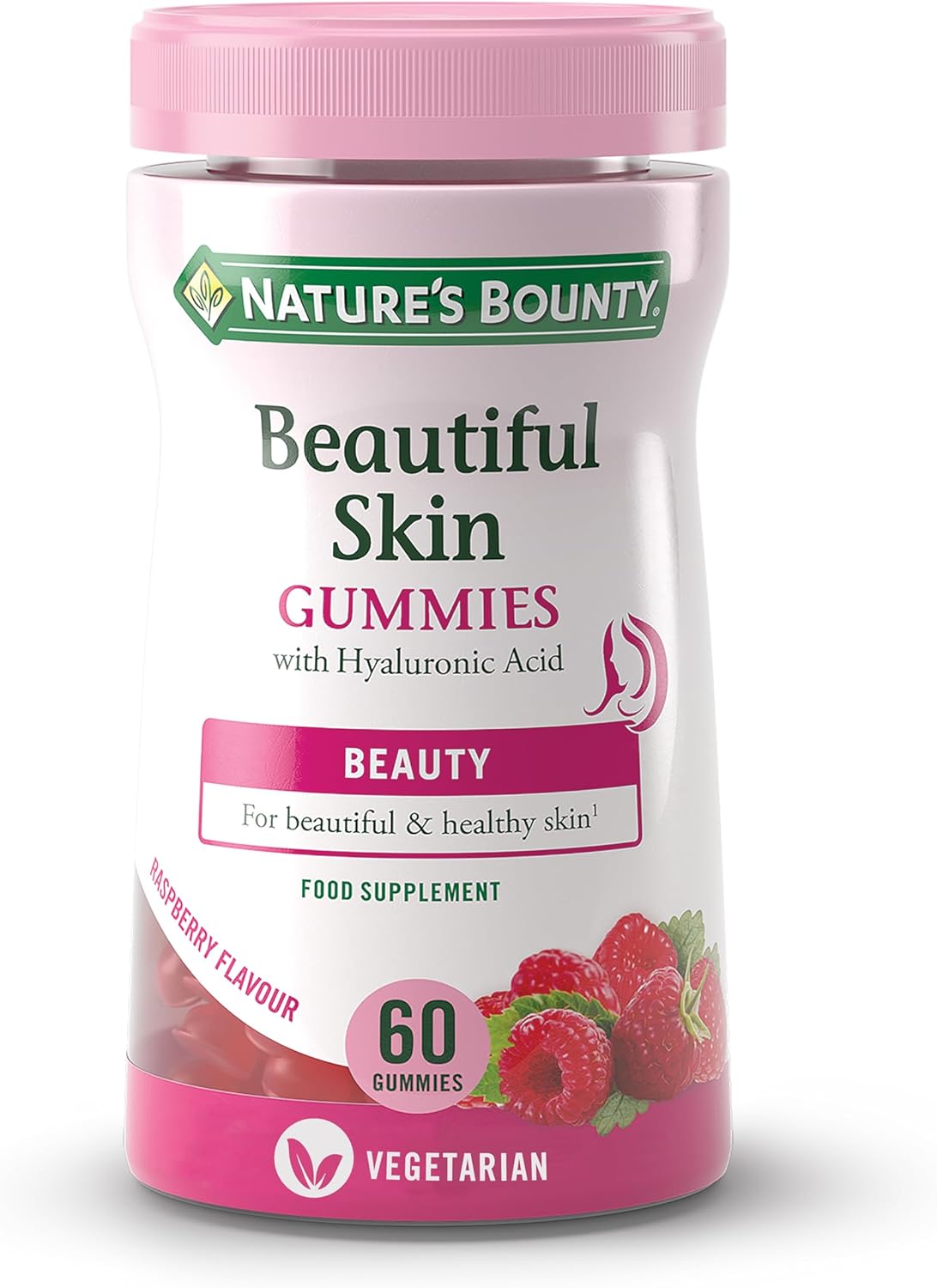 Nature's Bounty Beautiful Skin Gummies - Pack of 60 Gummies, 30 Day Supply - Including Zinc, Vitamins C and E, Biotin and Hyaluronic Acid - Support Your Beauty Routine