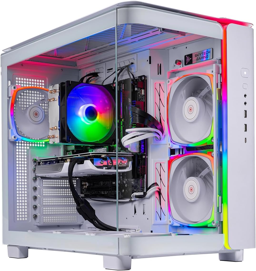 Skytech Gaming King 95 Gaming PC, AMD Ryzen 7 7700 3.8GHz, NVIDIA RTX 4070 Super 12GB, 1TB NVMe SSD, 16GB DDR5 RAM 6000, 750W Gold PSU, Wi-Fi, Win 11, Desktop