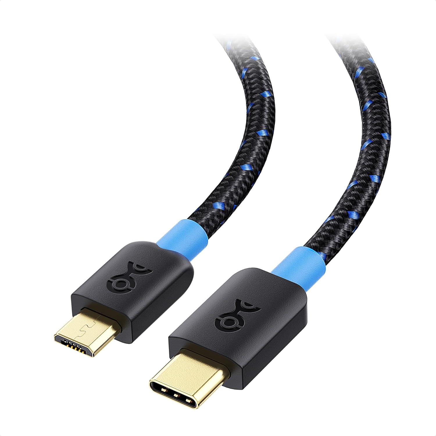 Cable Matters Braided USB-C to Micro USB Cable 1 m (Micro to USB-C Cable, USB C to B Lead) Compatible for Samsung Galaxy S7/S5/J3/J5/J7, Huawei, HTC, LG in Black