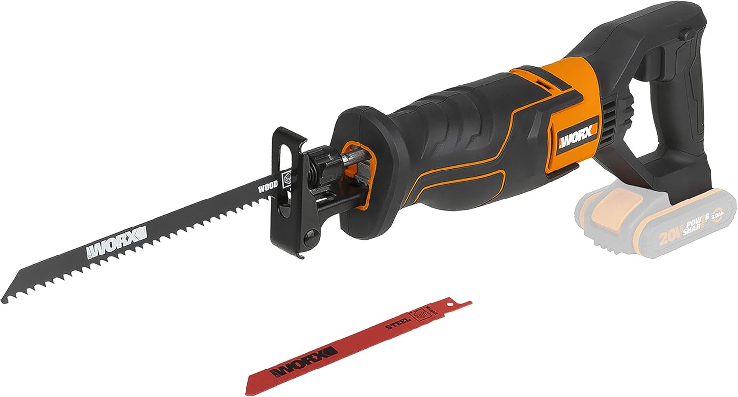 WORX WX500.9 18V (20V MAX) Cordless Reciprocating Saw - (Tool only - Battery & Charger Sold Separately)