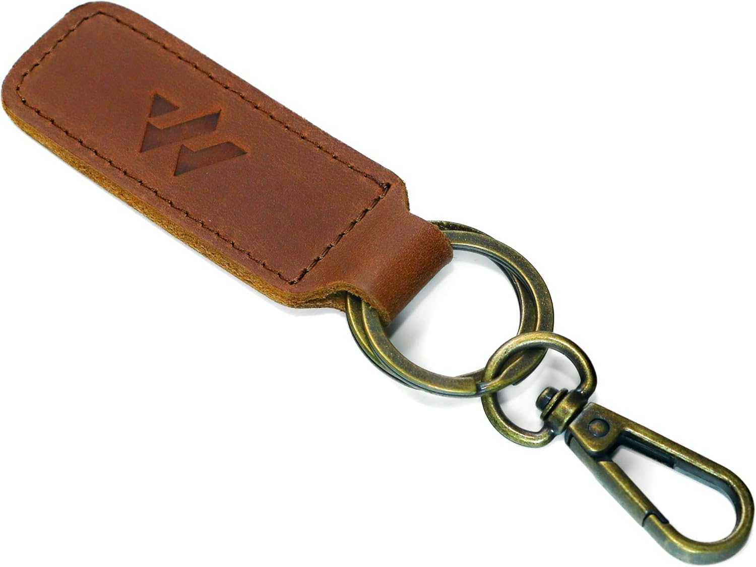 Weinner Genuine Leather Keychain – Universal Key Fob Holder, Car and Bikes Keychain, Heavy-Duty Key Ring with Leather Strap
