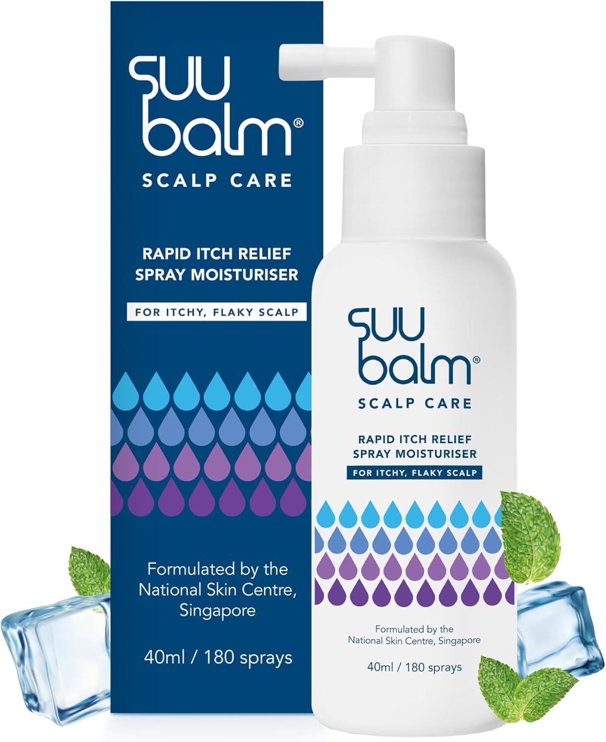Suu Balm Scalp Care Rapid Itch Relief Spray Moisturiser, 40 milliliters