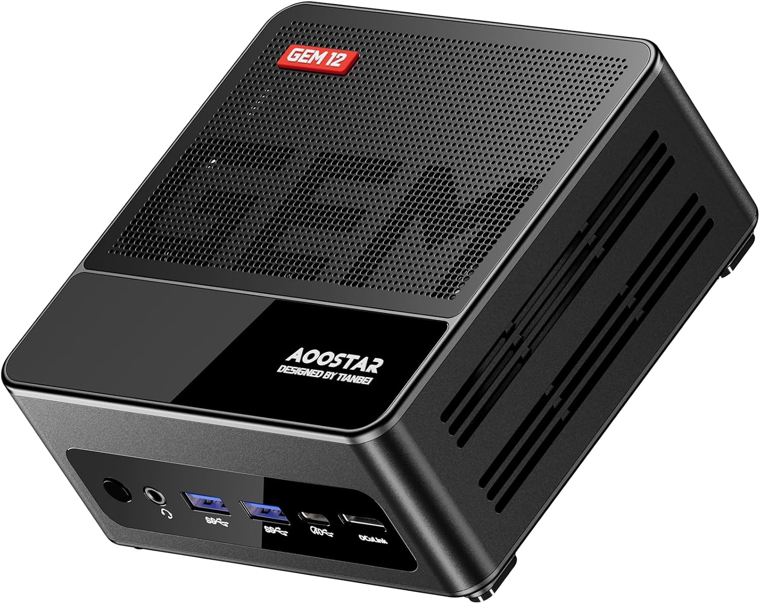 GEM12 MAX Mini PC Ryzen 7 8745HS (8C/16T up to 5.1GHz), 32GB DDR5 RAM 1TB PCIe4.0 SSD Radeon 780M Graphics Gaming Computers, with OCuLink Dual USB4, HDMI/Dual 2.5G LAN/ BT5.2/WIFl6