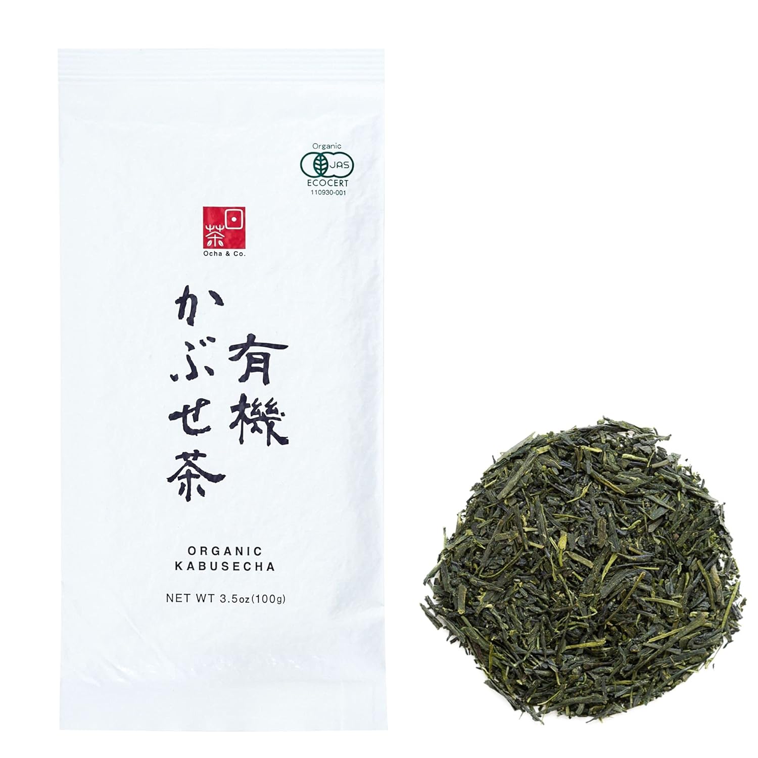Ocha & Co. Organic Kabusecha – Japanese Loose Leaf Green Tea - Umami - Shade Grown Green Tea – Milder and Sweeter than Loose Leaf Sencha, 100g/3.5oz.