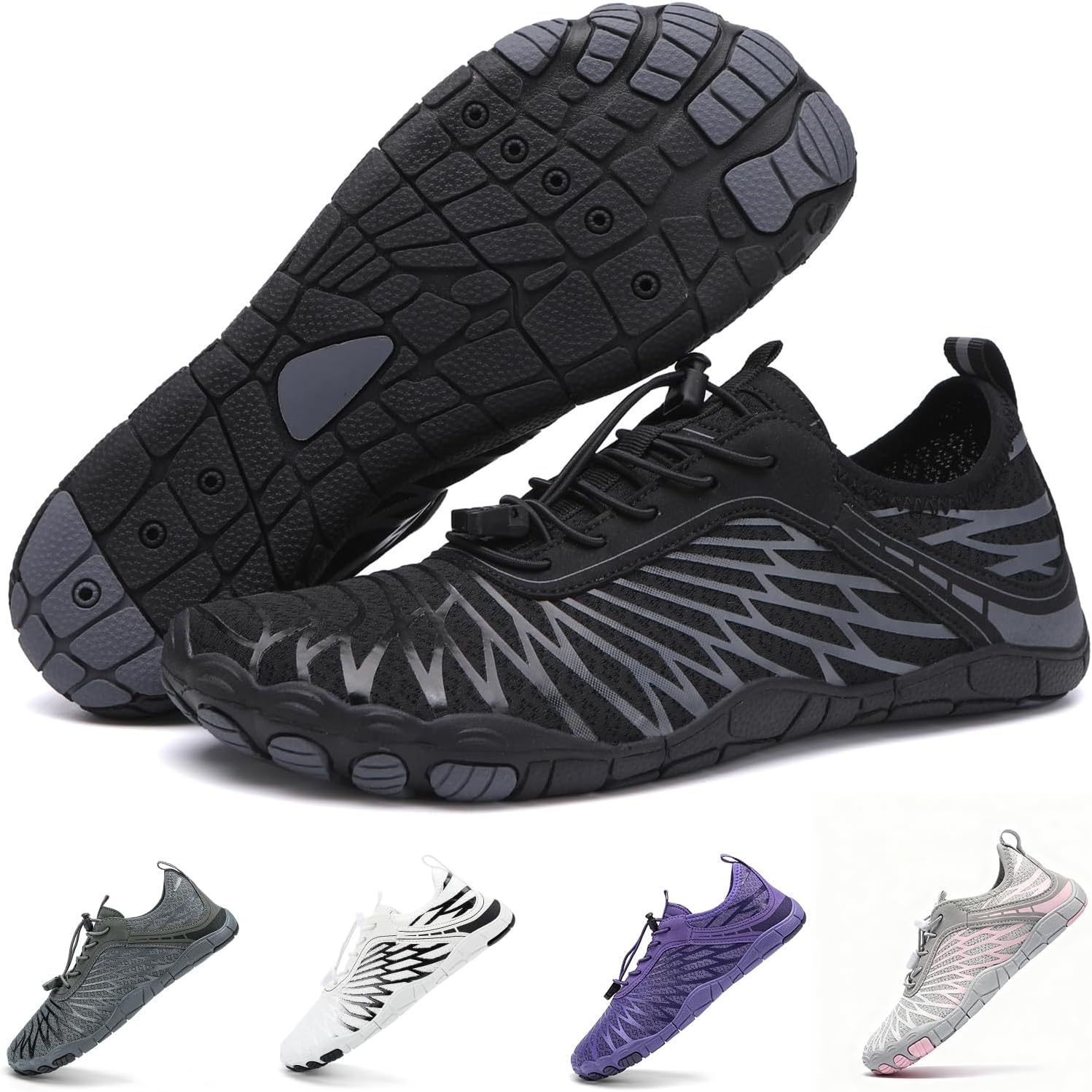 Hiking Barefoot Shoes for Women Men Breathable & Non-Slip Athletic Footwear Wide Toe Water Shoes,Designed for Walking,Running&Swimming