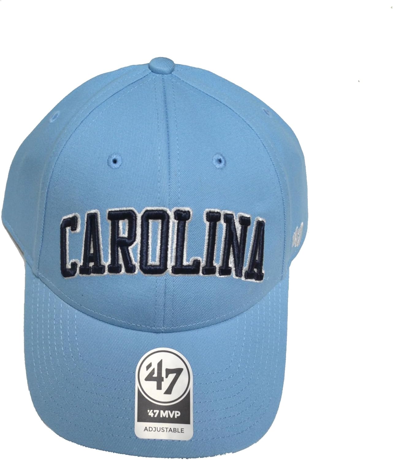 North Carolina Tarheels Columbia Blue Script MVP Adjustable Cap - NCAA, UNC Adjustable Structured Baseball Hat