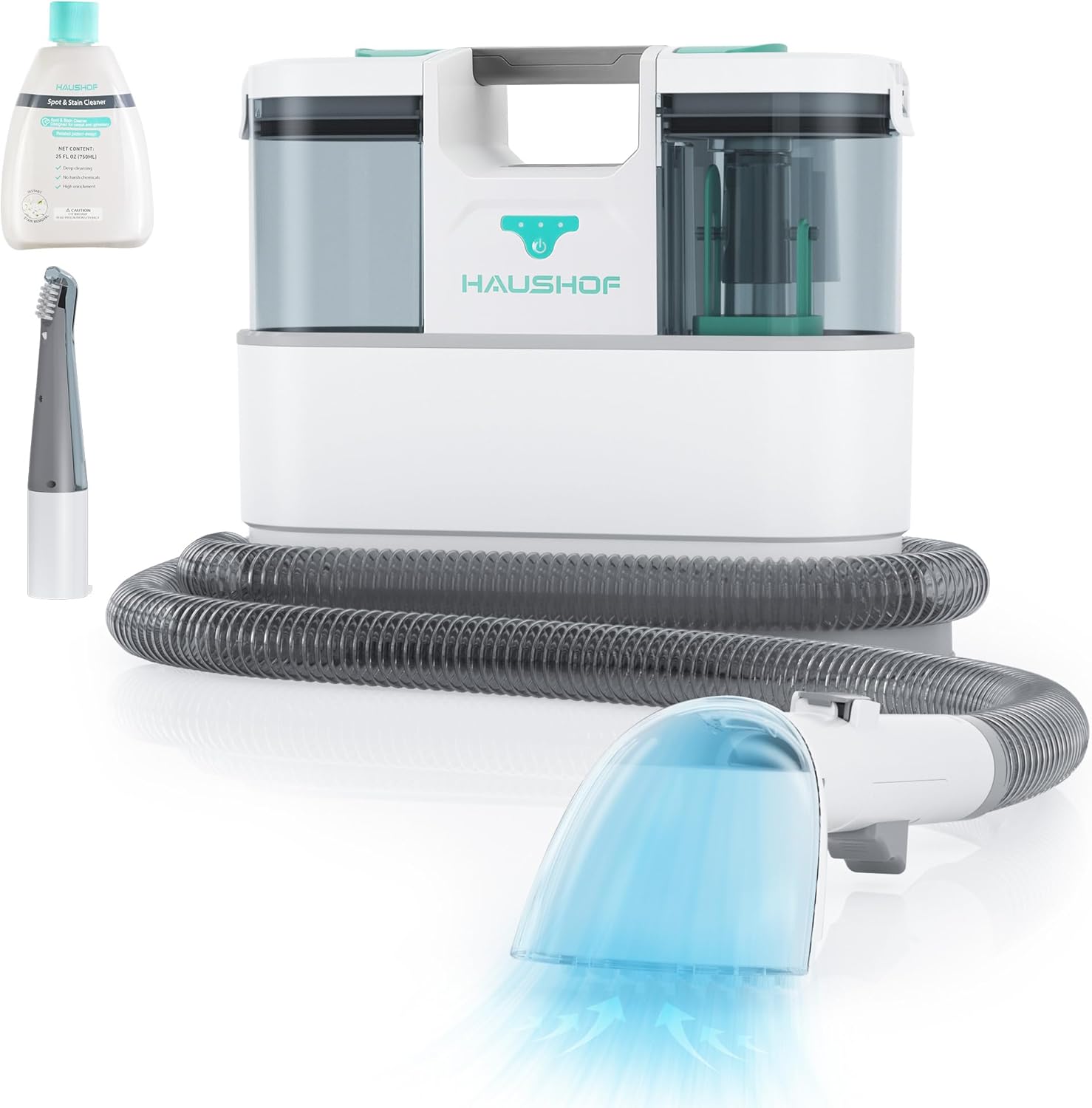 HAUSHOF StainZapper Air Carpet Cleaner Machines Cordless, 24V Spot Carpet Washer, Portable Carpet & Upholstery Cleaner, Lightweight Stain Remover with Deep Cleaning for Pet Stains, Couch, Car Seats