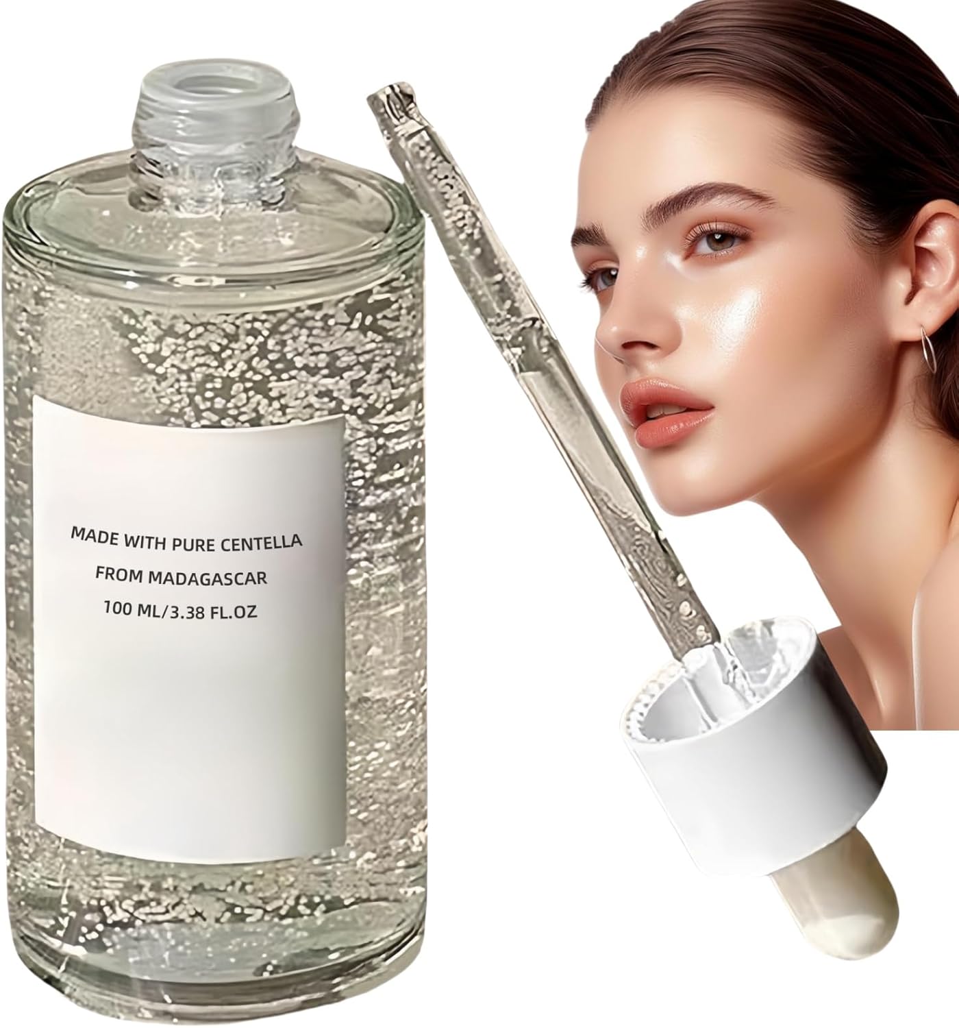 Centella Asiatica Hydrating Serum,Centella Tone Brightening Ampoule,Centella Face Serum with Hyaluronic Acid,Anti-Ageing & Anti-Wrinkles Face Serum,Centella Serum for Face Recovery,Centella Ampoule