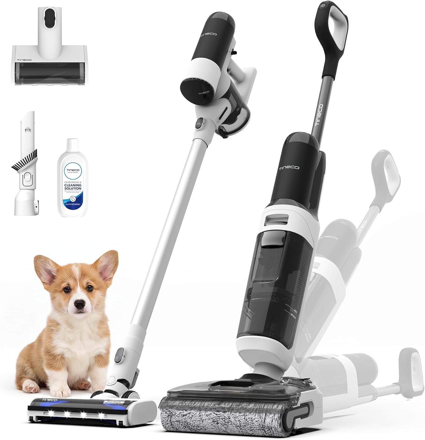 Tineco Floor ONE Switch S6 Stretch Wet Dry Vacuum Cleaner, Multi-Function, 180° Lay-Flat, Anti-Tangle Design, Self-Cleaning, 65Min Runtime, Dual-Edge Cleaning, Whole-House Cleaning Floor Cleaner