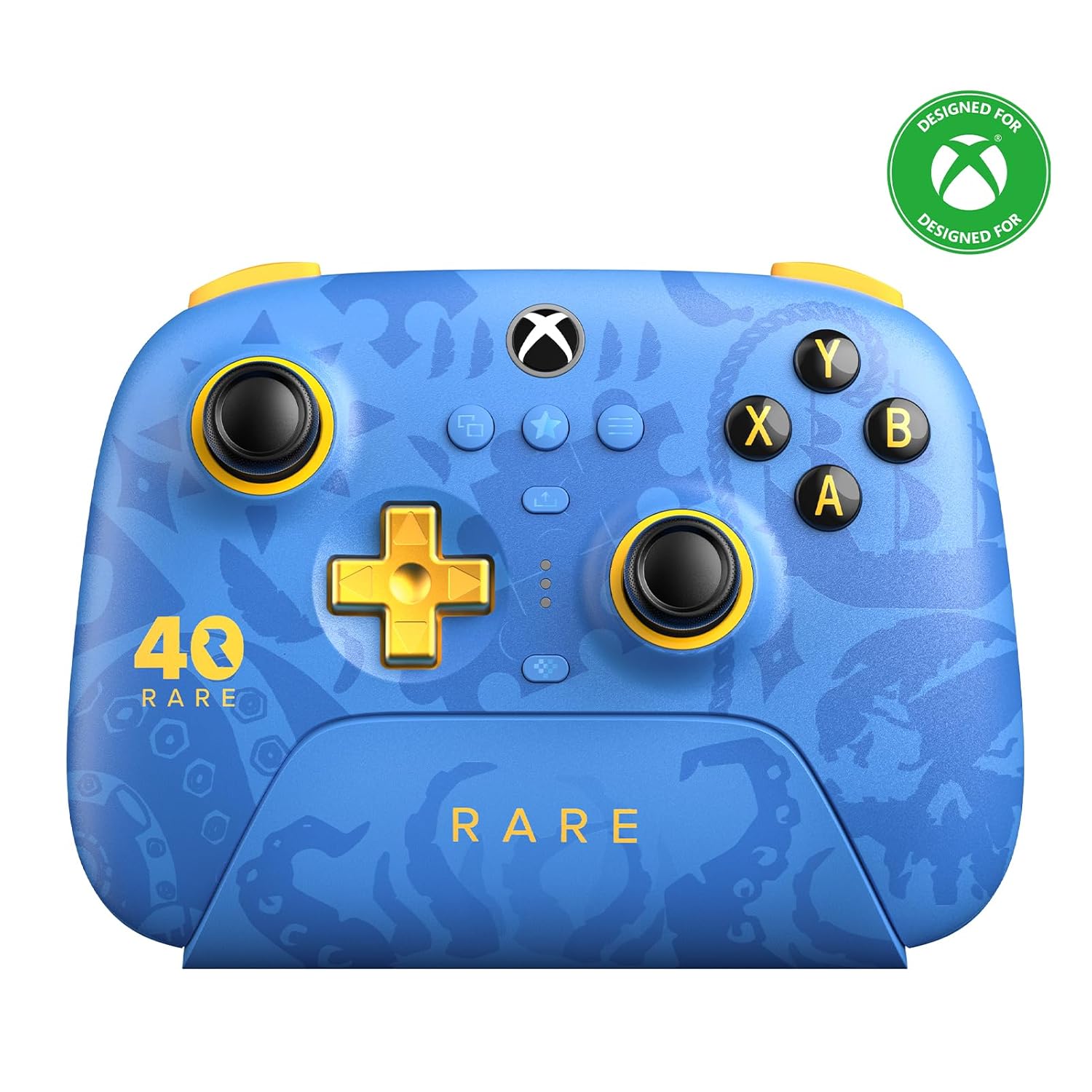 AKNES 8BitDo Ultimate 3-mode Wireless Controller for Xbox Series X|S, Xbox One, Apple, Windows PC & Android, Hall Effect Joysticks, Pro Back Buttons, Charging Dock - Rare 40th Anniversary Edition