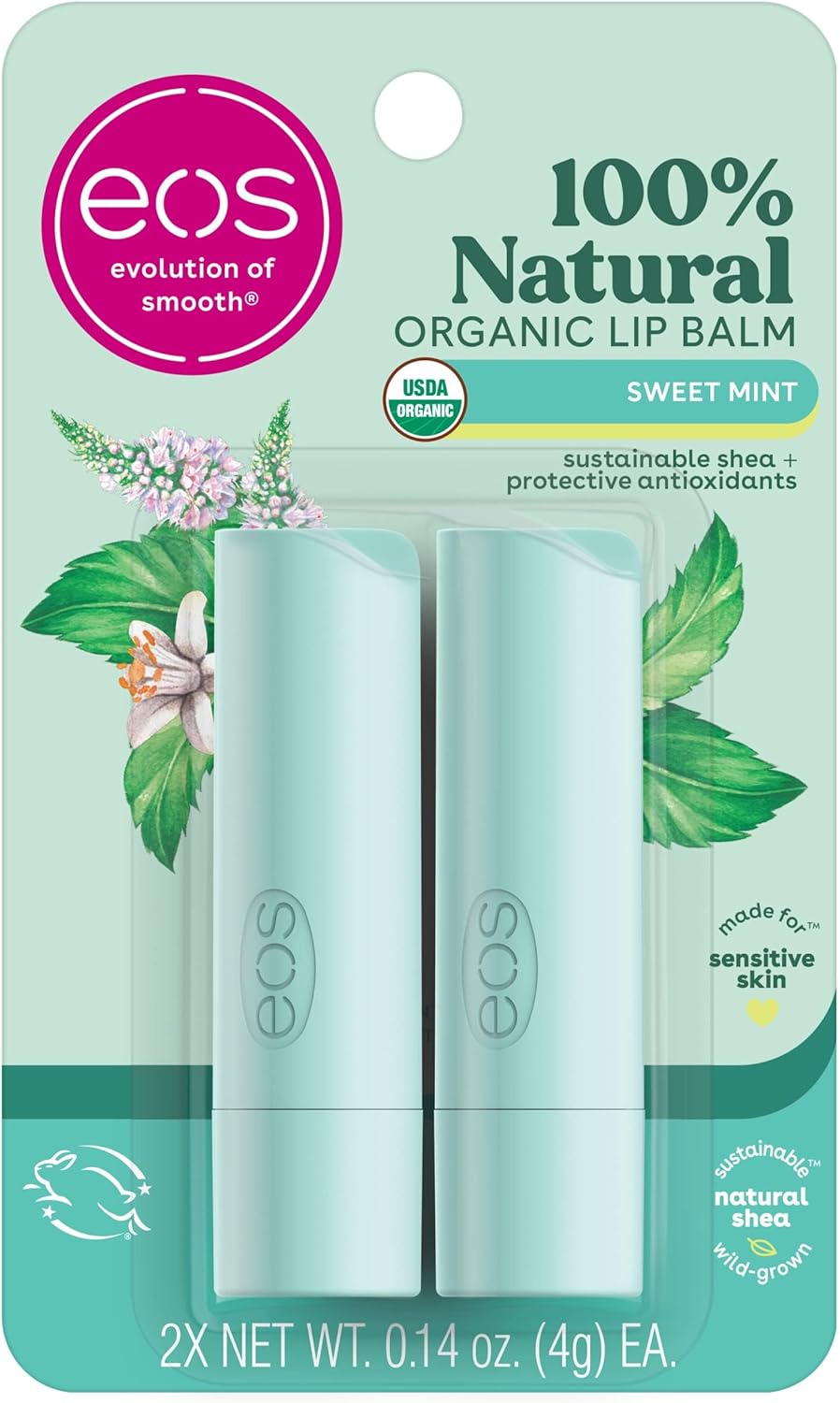 EOS LIP BALM SWEET MINT (2PACK)