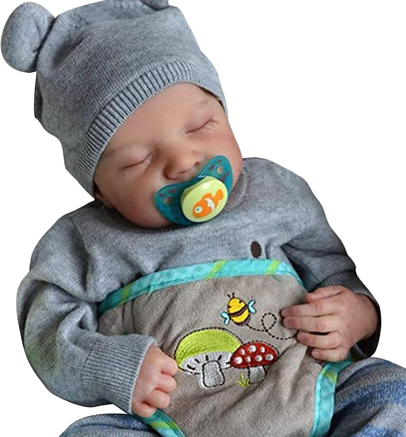SHHYD 19 Inch Reborn Baby Doll, Realistic Reborn Handmade Sleeping Baby Doll, Newborn Reborn Baby Dolls Baby and Toddler Dolls, Soft Real Life Baby Doll Ages 3+ Gift Toy,BOY