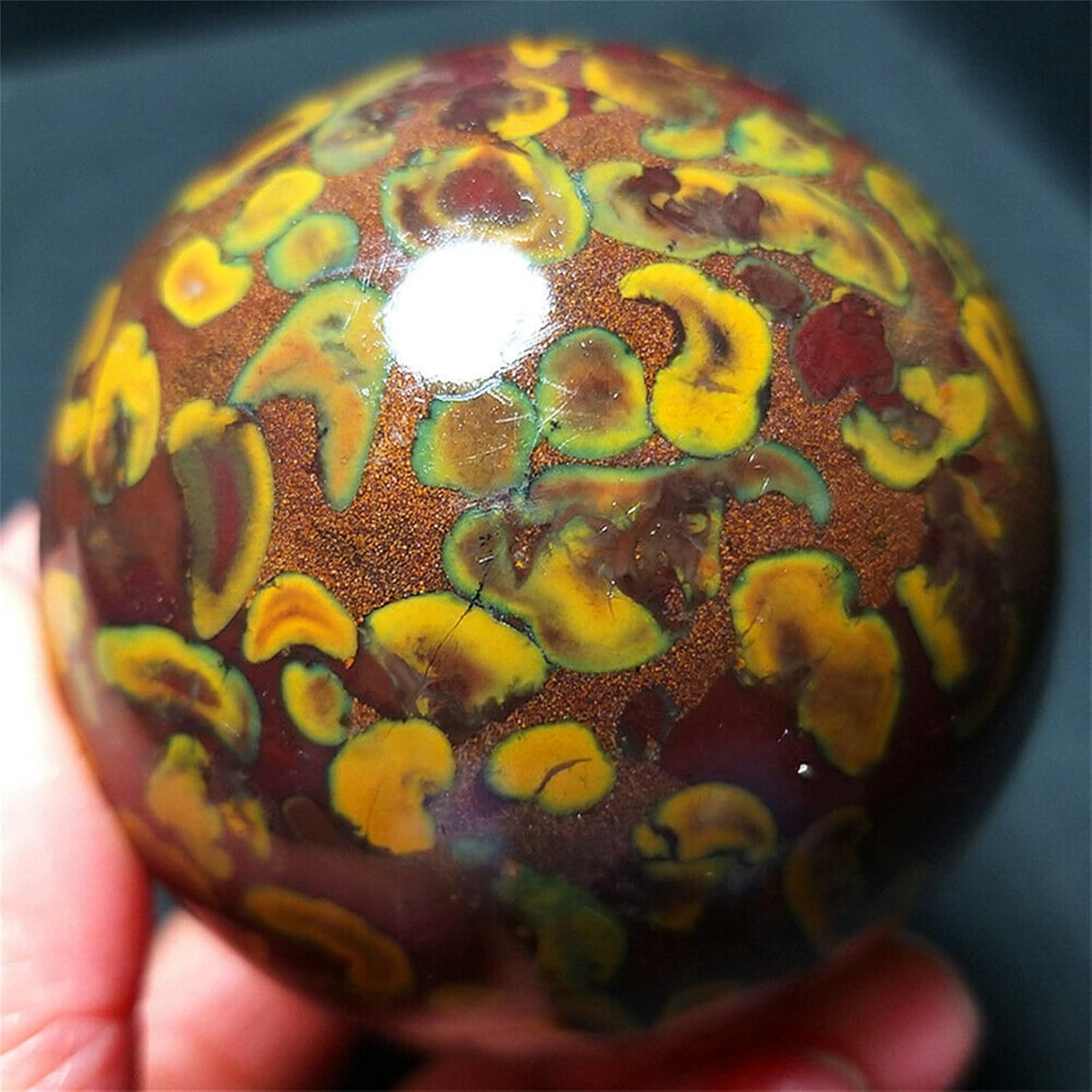 UYCUODLUY Natural polished azo stone ball crystal ball ment (Size : 550-600g)