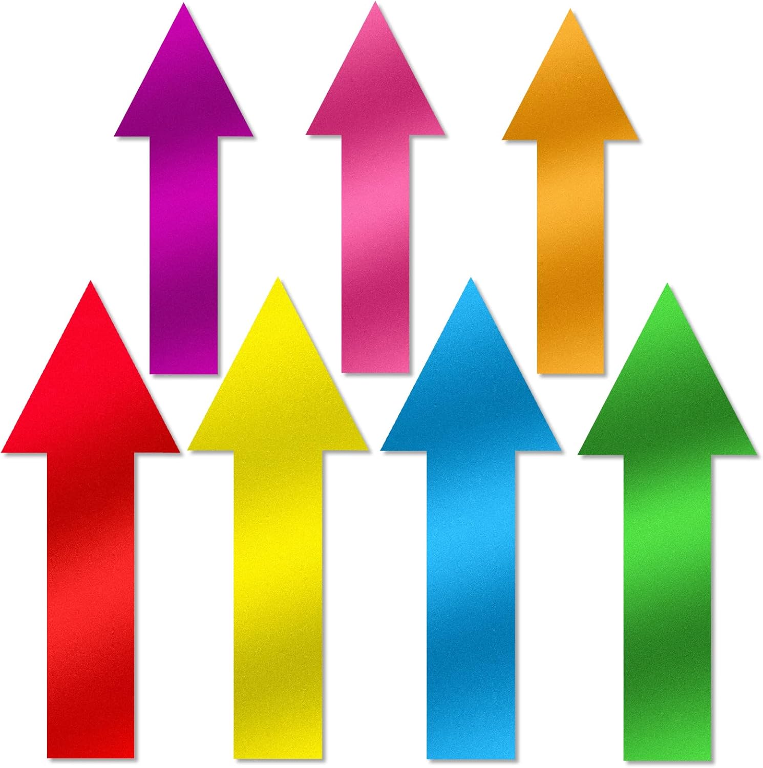 FindFunFine Adhesive Label Sticker 46 Pack Arrow Sticker Adhesive Directional Sign Decal Multicolor Waterproof Decal Marking Arrows Safe Road Instructions Label for Floor Wall Applications 8 Inch