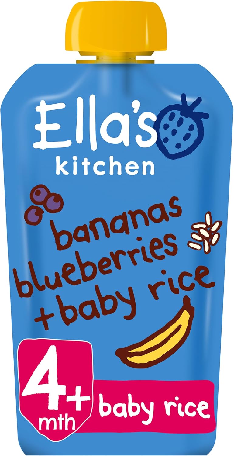 EllaS Kitchen Banana Apple + Blueberry Baby Rice From 4 Months 120g