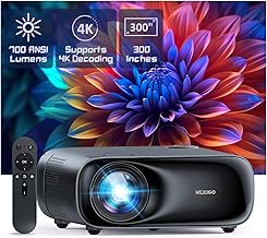 NexiGo PJ40 (Gen 3) Projector with WiFi and Bluetooth, D65 Calibrated, Native 1080P, 4K Supported, Projector for Outdoor Movies, 20W Speakers, Home Theater, Compatible w/TV Stick, iOS, Android