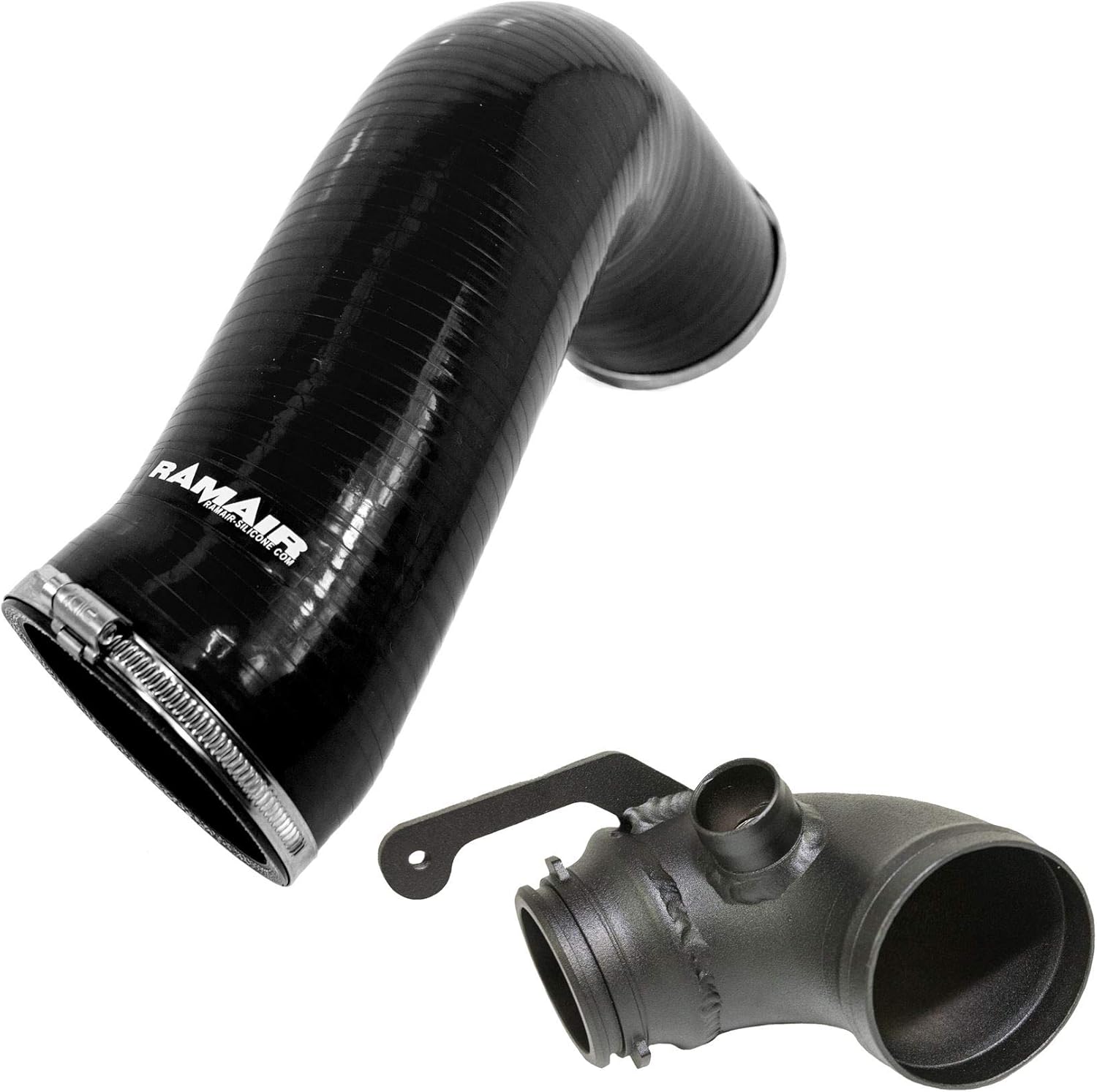 RIP-007-BK-TI - Black Intake Hose & Turbo Elbow VW Golf MK7 GTI R S3 MQB 2.0 TSI