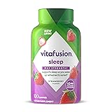 Vitafusion Max Strength Melatonin Gummy Supplements, Strawberry Flavored, 10 mg Melatonin Sleep Supplements, America’s Number 1 Gummy Vitamin Brand, 50 Day Supply, 100 Count