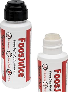 FoosJuice® 100% Silicone Foosball Rod Lubricant with Dauber Top Applicator - The Clean and Easy to Use Lube - Made in The USA