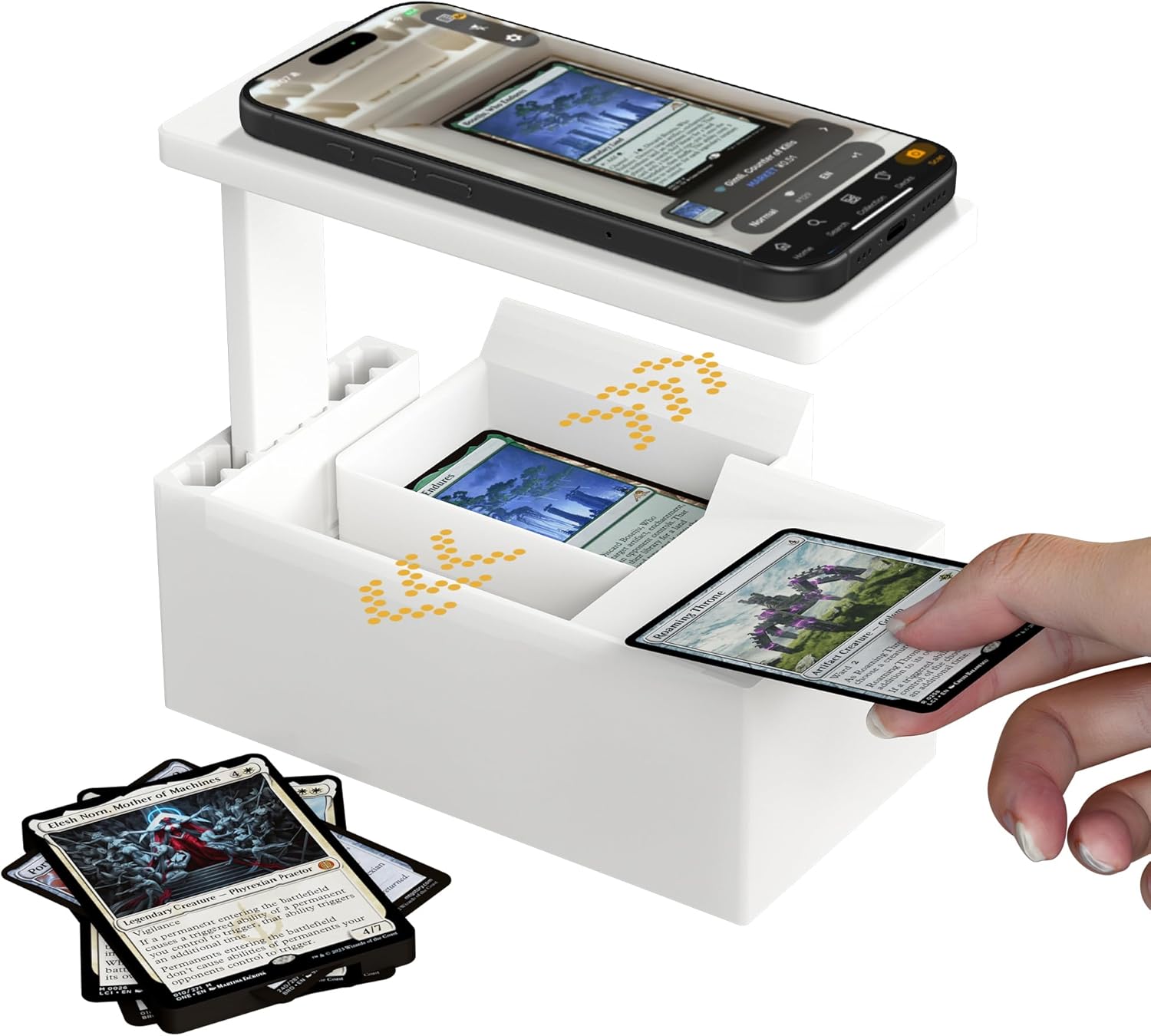 Scanstand for Standard Size Trading Cards, Easily scanning MTG Cards, Phone Holder ManaBox Card Scanner, Quickly Scan and Price Check MTG Cards, Only Available for ManaBox