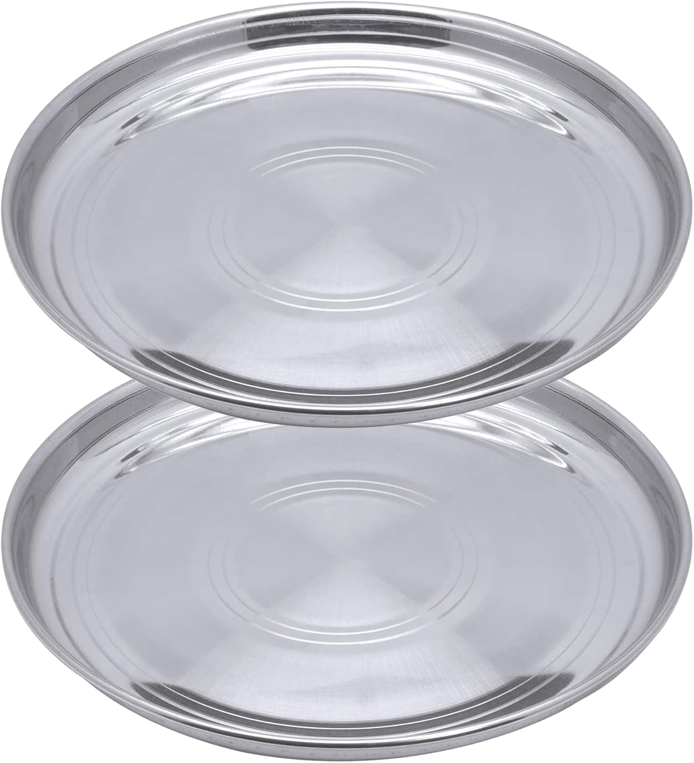 Pick N Save Stainless Steel, Round Tray Platter, Multi-Use Serving Platter, Food Party Trays, Durable & Plastic Free - PNS (40cm)