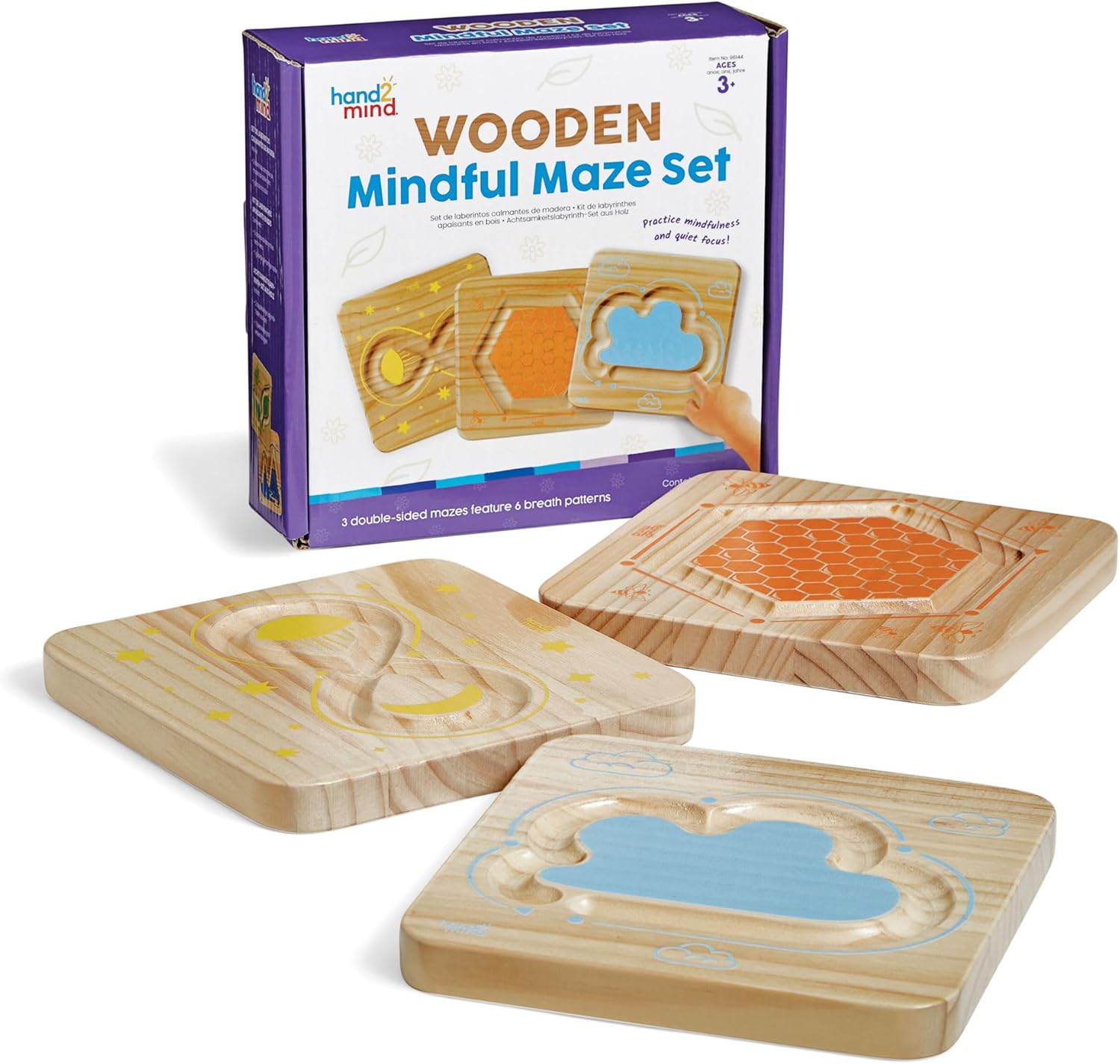 Learning Resources Mindful Maze Fidget Boards, Toys for 3 Year Old Boys and Girls, Helps Children Calm Down and Focus