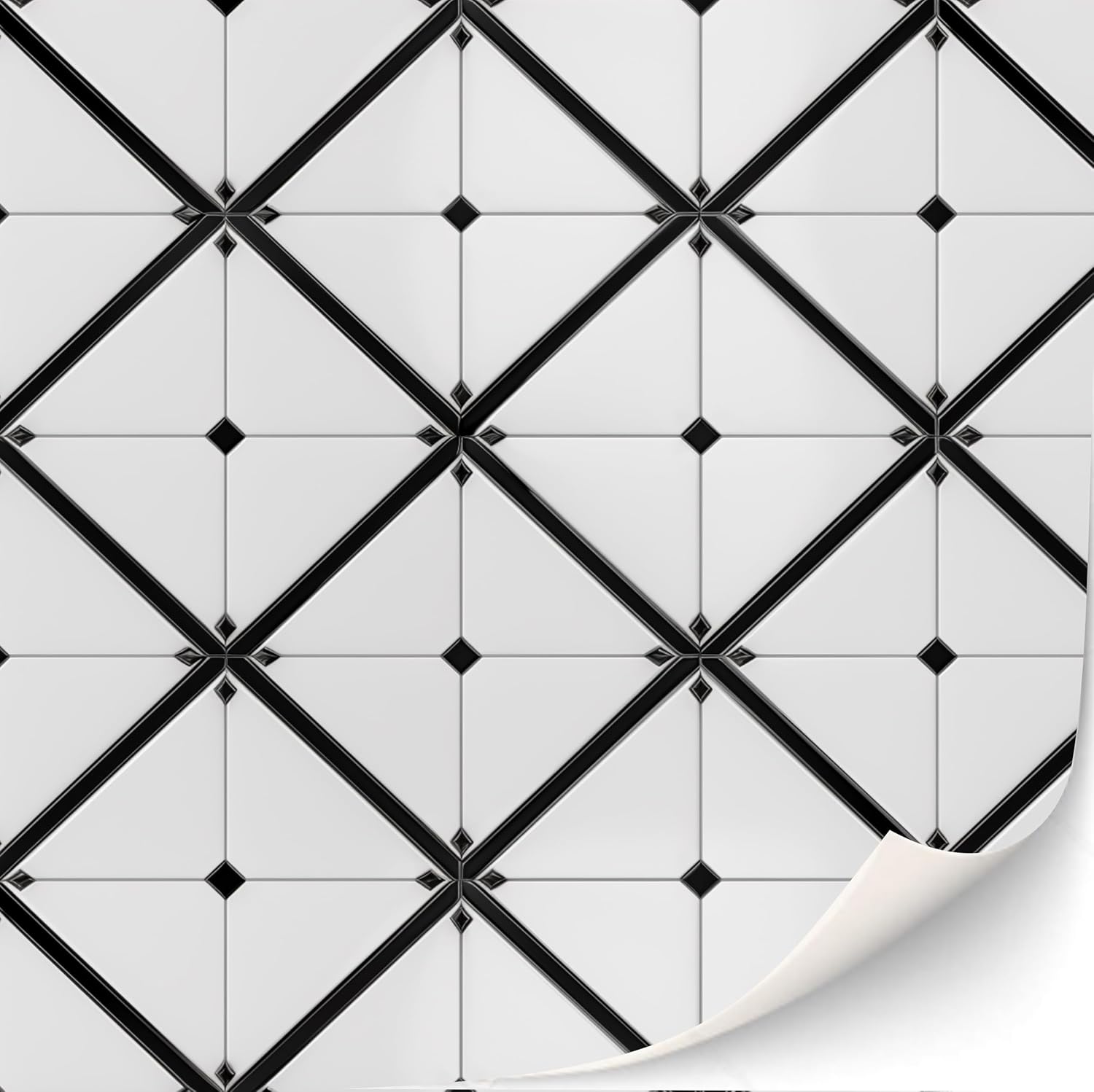 3 Sheets Self Adhesive Floor Tiles for Dollhouse 1:12 Scale (Tile Pattern Sanssouci)