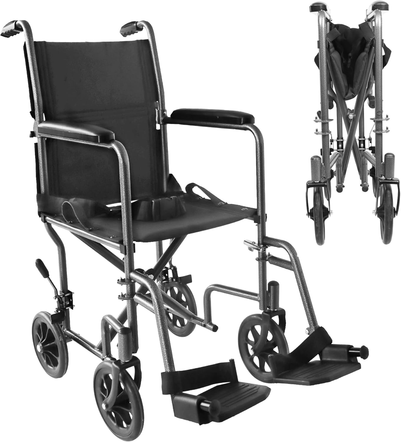 PEPE Mobility - Wheelchairs Folding Lightweight Adults (Narrow seat 15"), Small for Indoor