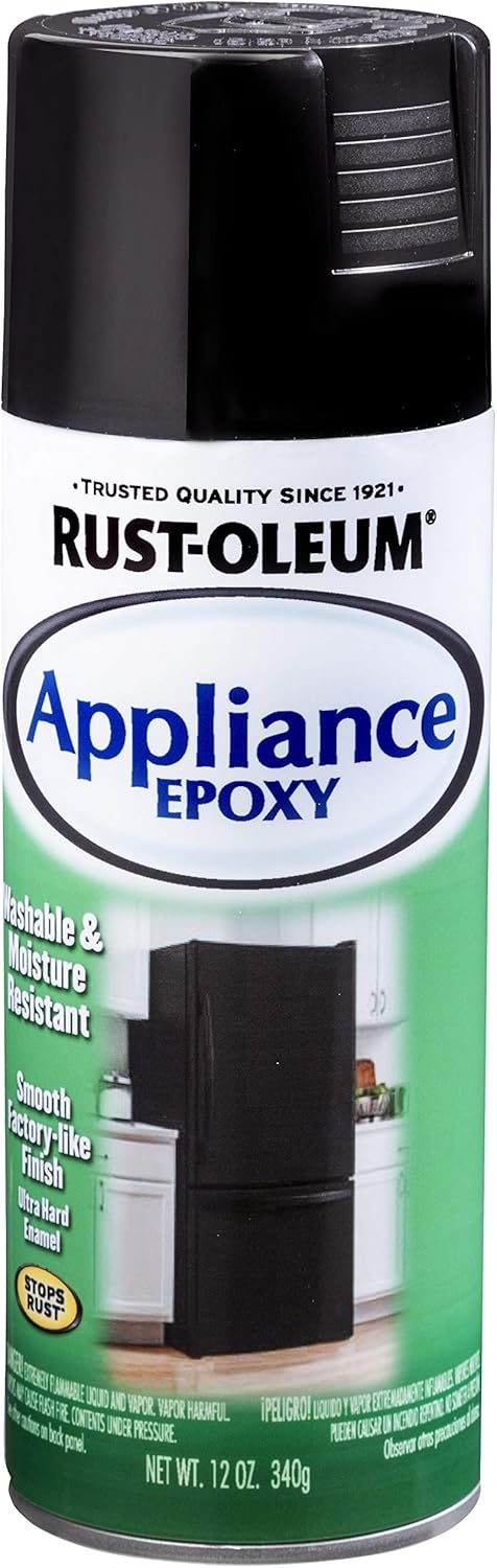 Rust-Oleum 7886830-2PK Specialty Appliance Epoxy Spray, 12 oz, Black, 2 Pack