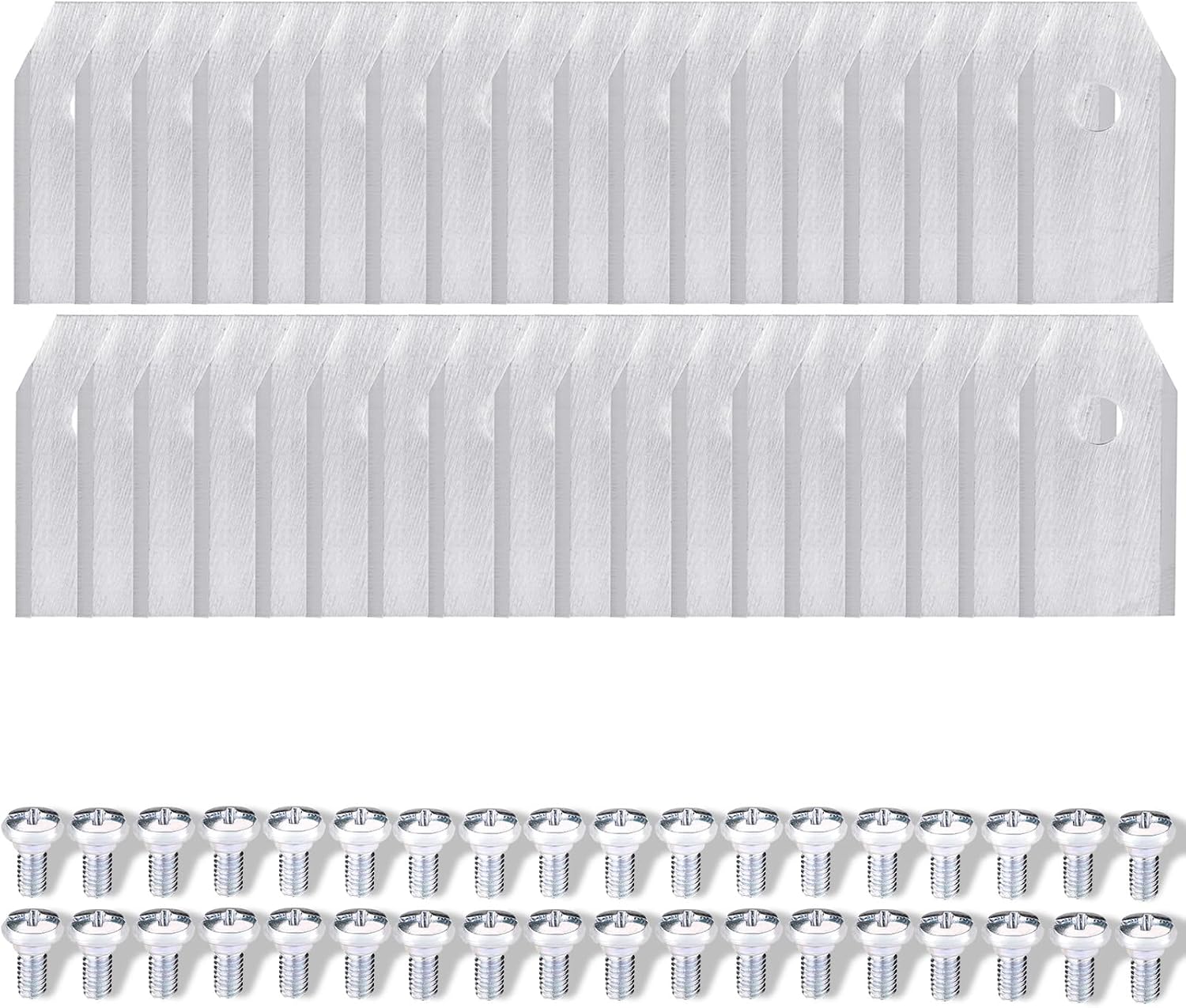 Lyreh 36pcs Replacement Blades for Segway Navimow i105N/i108N/i110N/ H500N/H800N/H1500N/H3000N Robotic Lawn Mower, Stainless Steel Garden Lawn Mower Replacement Blades with Screws