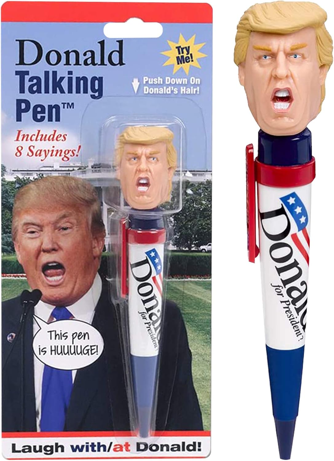 Talking Presidential Pen - Political Collectible with Multiple Authentic Voice Recordings - Unique Patriotic Keepsake, Funny Conversation Starter Pen